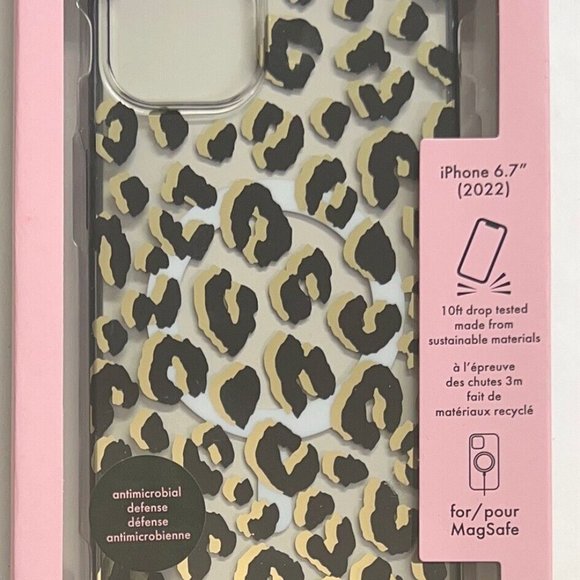 kate spade new york Hardshell Magsafe Case for iPhone 14 Plus - Leopard NEW